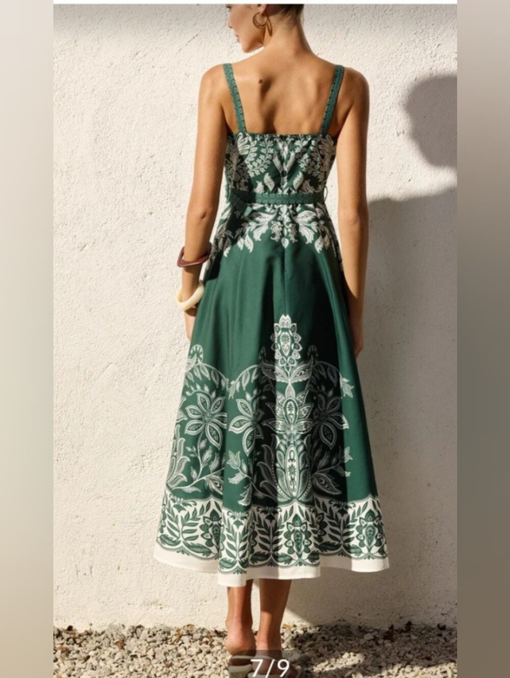 NWT Commense baroque Floral Print Belted Cami Maxi Dress size XS - Picture 8 of 10